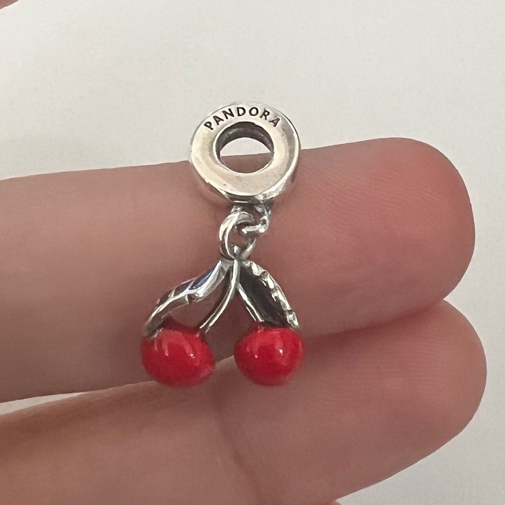 Pandora Asymmetrical Cherry Fruit Dangle Charm